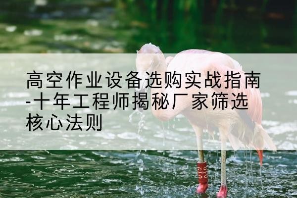 柘城剪叉式升降机厂家-高空作业设备选购实战指南-十年工程师揭秘厂家筛选核心法则