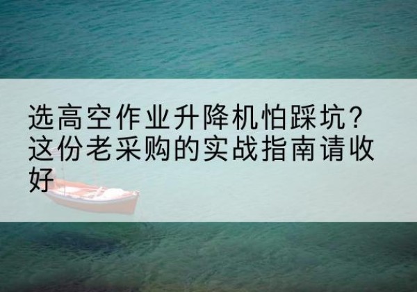 柘城高空作业升降机厂家推荐-选高空作业升降机怕踩坑？这份老采购的实战指南请收好